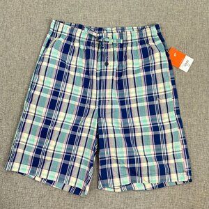 New St Johns Mens Plaid Sleep Shorts Lounge Wear Small‎ Cotton Blend Drawstring